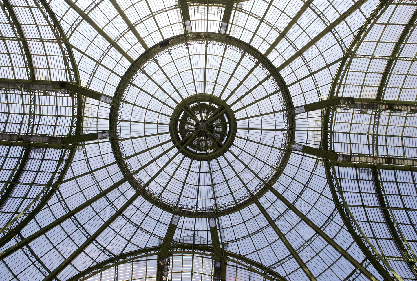 The Grand Palais's dome made of glass and steel, one of the architectural jewels of Paris, is seen Tuesday Aug. 30, 2005. The Grand Palais, that first opened in 1900 for the World Fair, throws open its door on Sept. 17 after a dozen years of renovations. (AP Photo/Francois Mori)