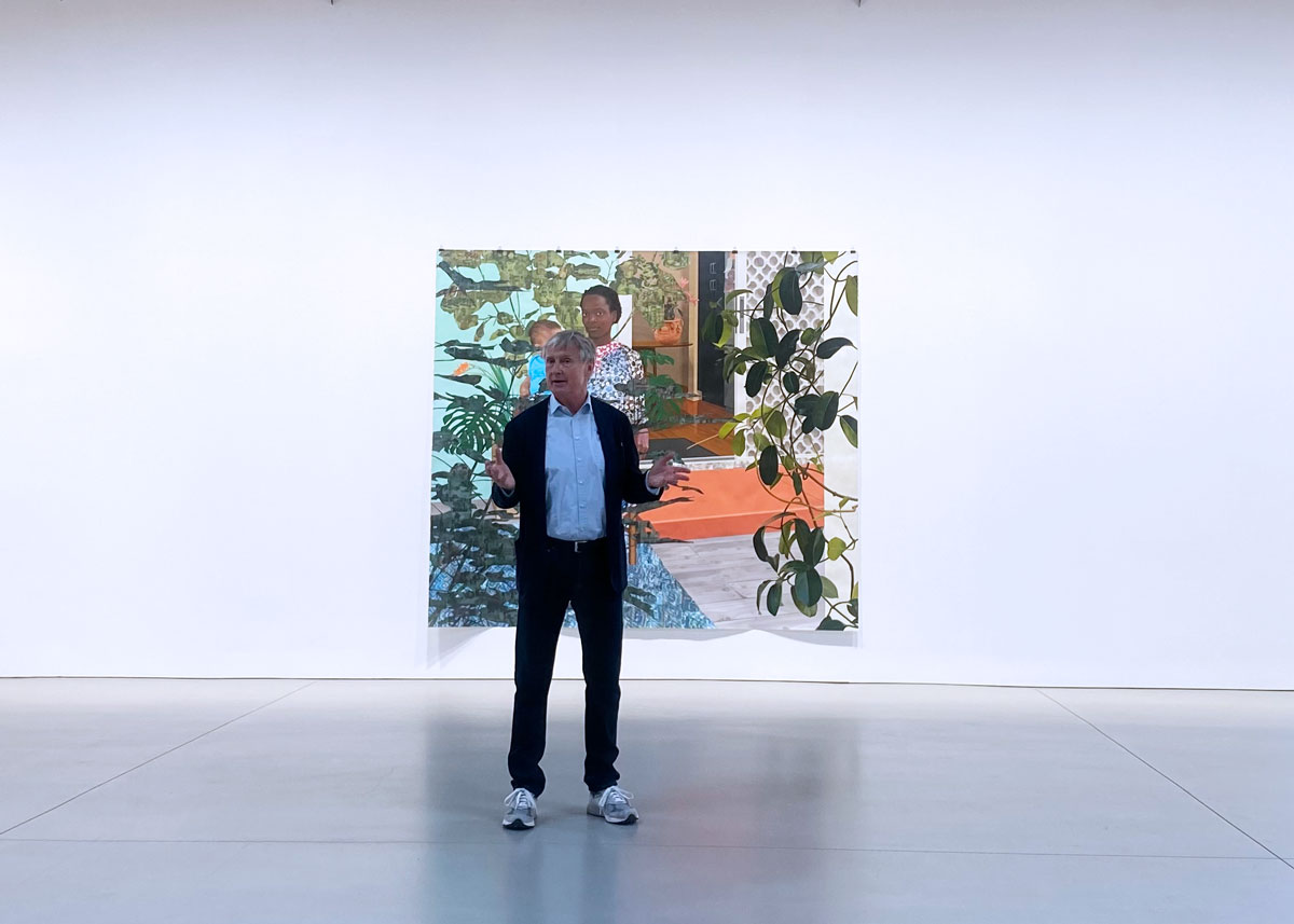 Photo of David Zwirner in a gallery space.
